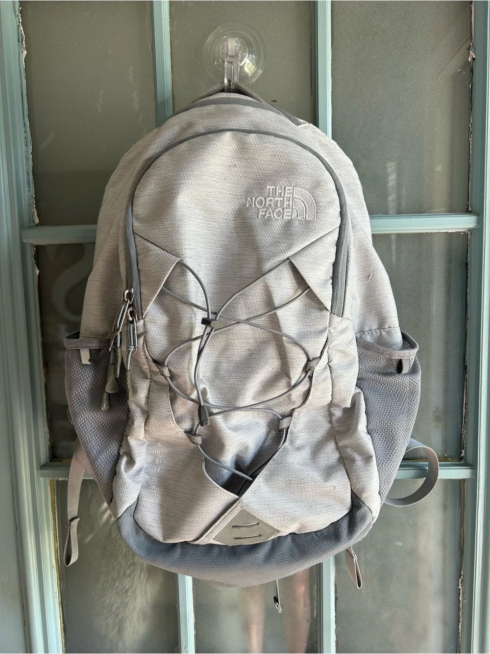 The North Face Women’s Jester Backpack Travel Laptop Bag Heathered Gray White